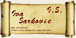 Iva Šarković vizit kartica